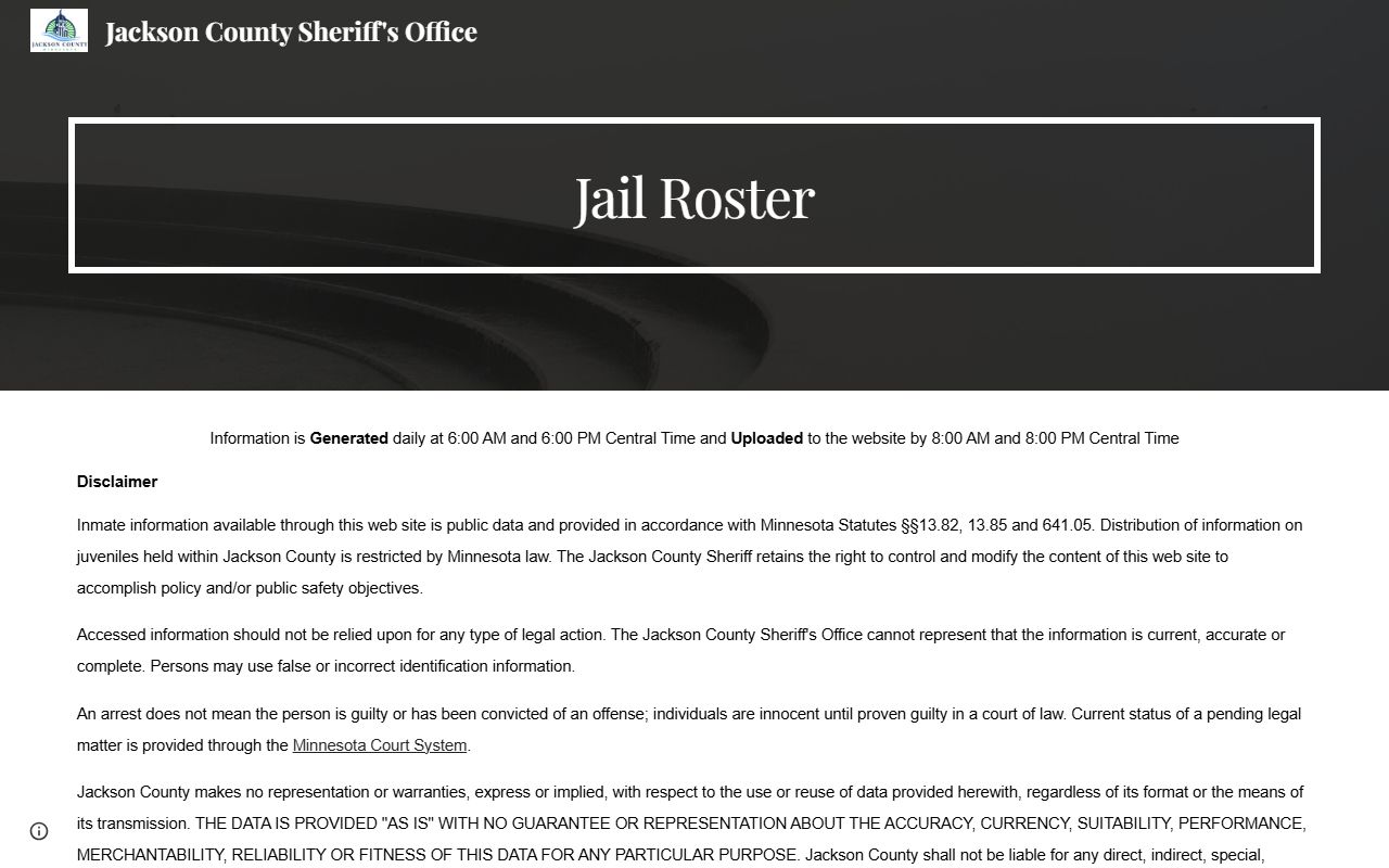 Jackson County inmate population jail roster Google Site